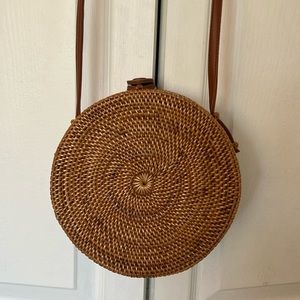 Hand woven Round Rattan Bag